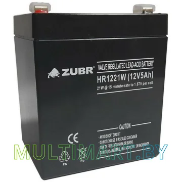 Аккумулятор для ИБП Zubr HR 1221 W F2 (12 В/5 А·ч)